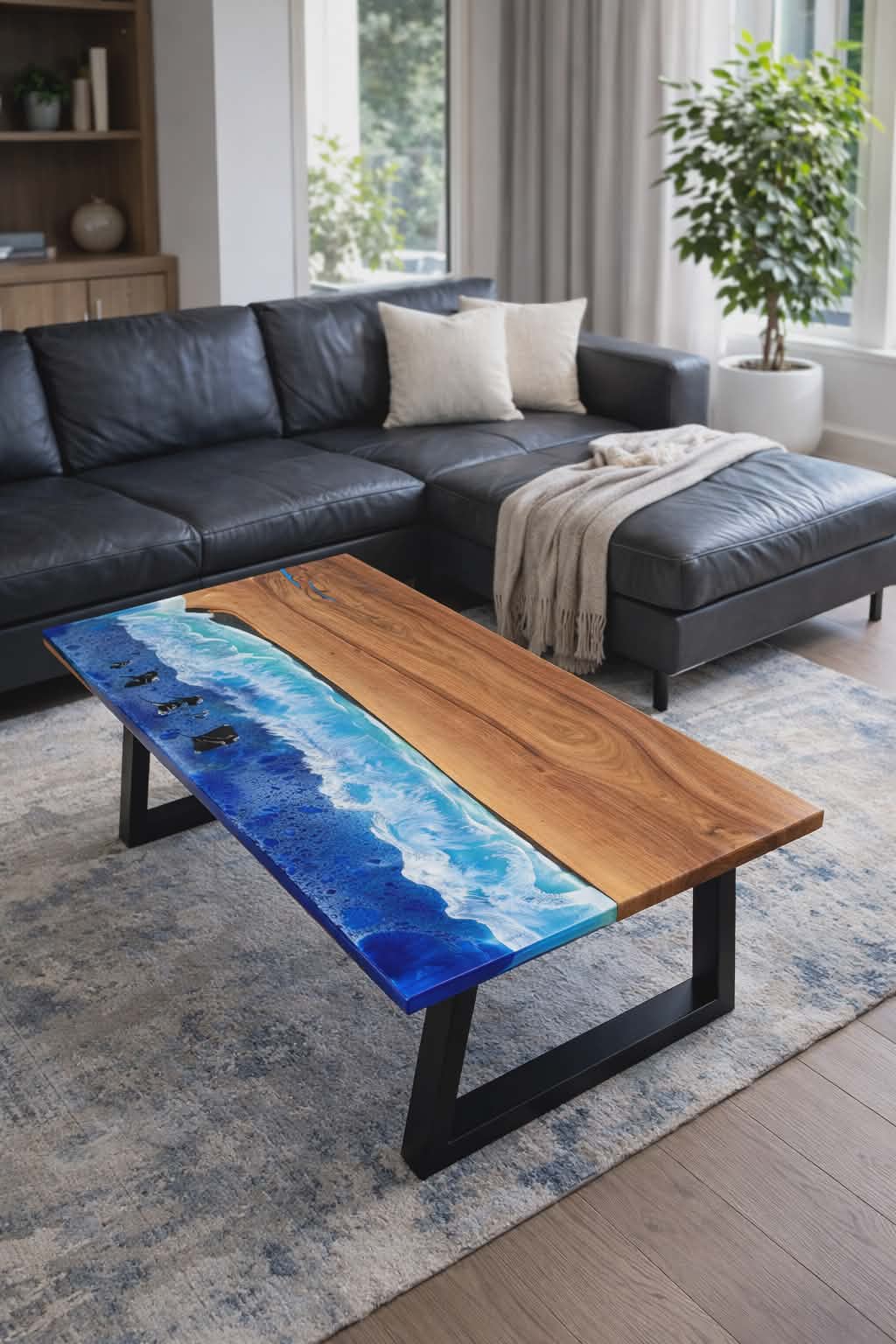 Custom Epoxy Resin Table / Handmade Wood River Table ( Made to Order )