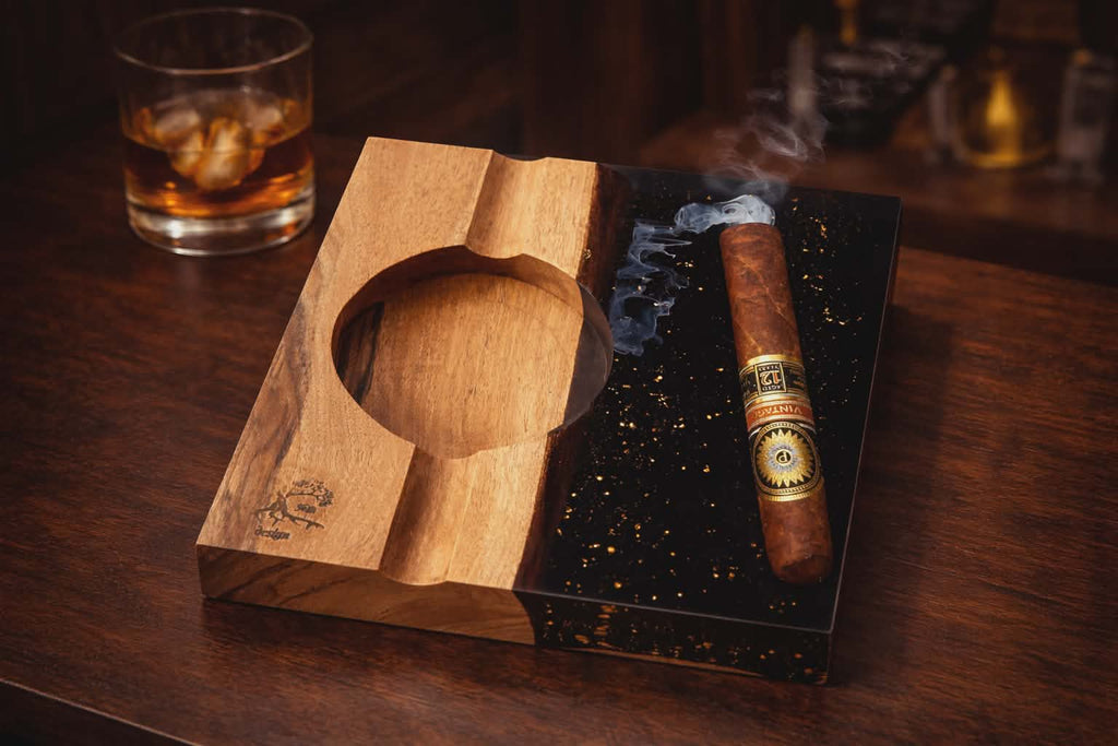 Handmade Luxury Wood and Resin Ashtray ( Made to Oreder )