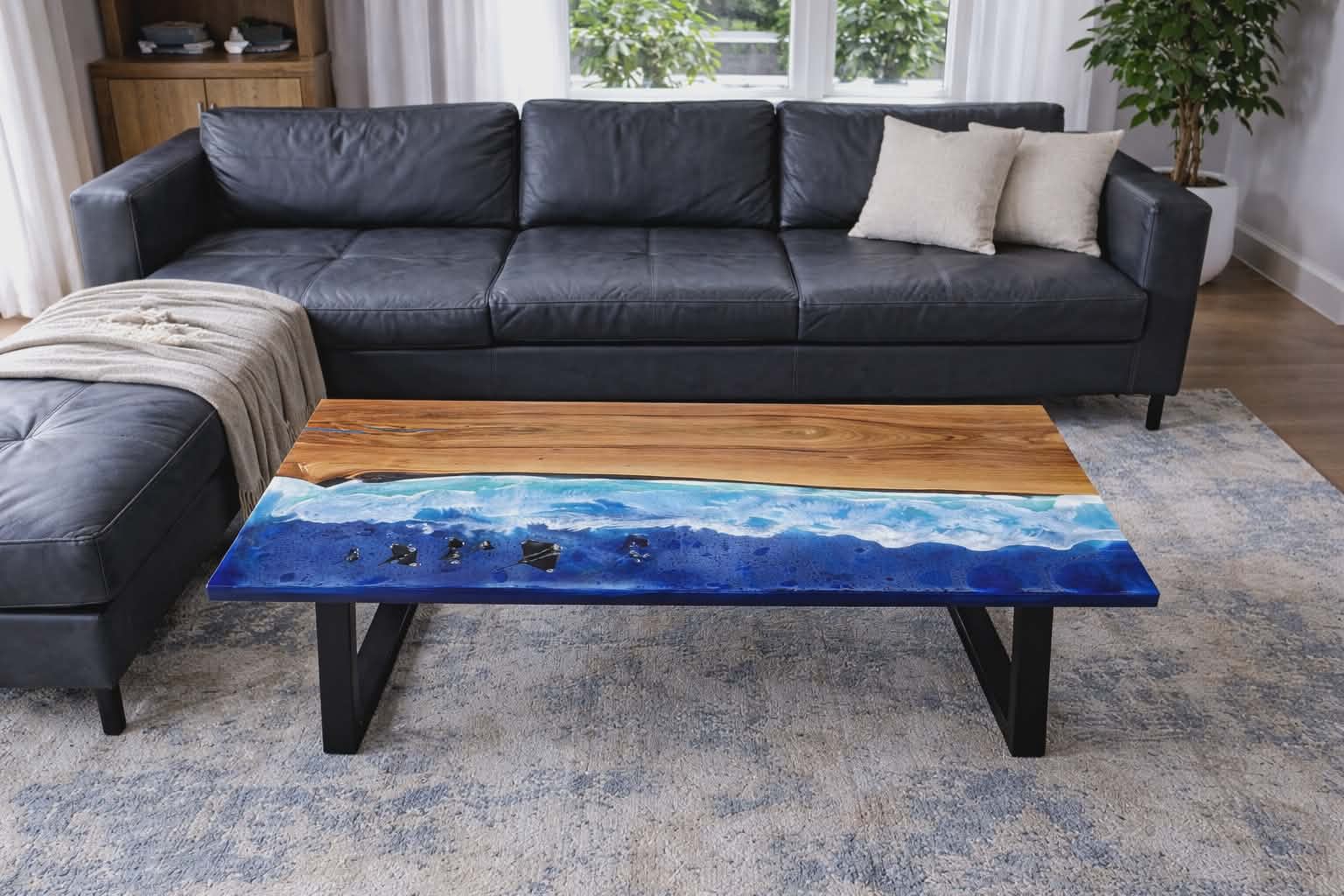Custom Epoxy Resin Table / Handmade Wood River Table ( Made to Order )